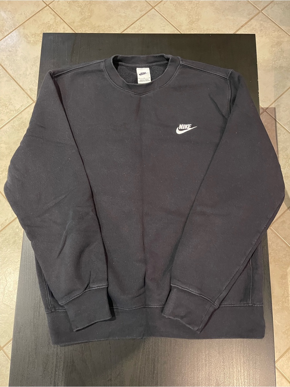 Nike Black Crewneck Sweatshirt with White Swoosh